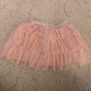 Joe Fresh Size 2T Pink Sparkly Tulle Skirt with Silver Trim On Waist